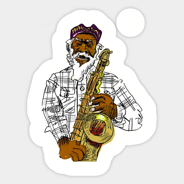 Pharaoh Sanders Sticker by SPINADELIC